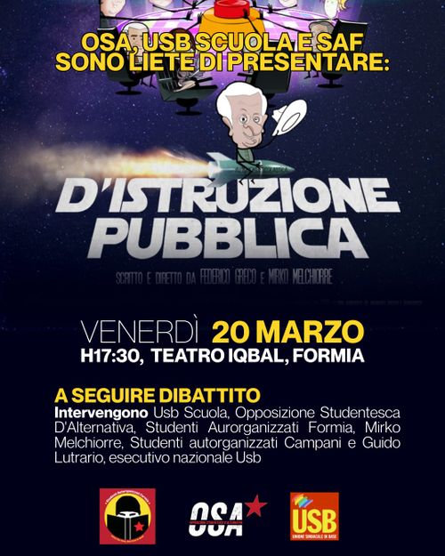 PROIEZIONE "D'ISTRUZIONE PUBBLICA"