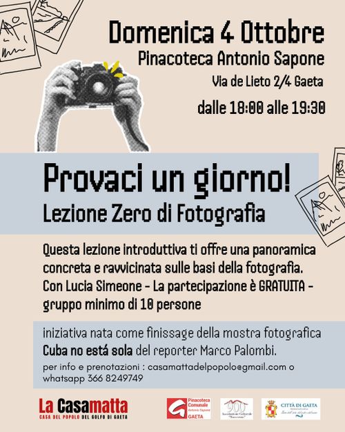 Lezione Zero di Fotografia 