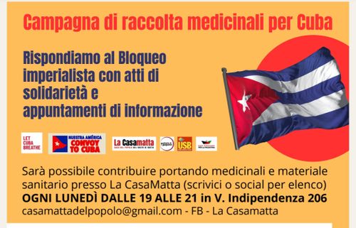 Raccolta farmaci per Cuba